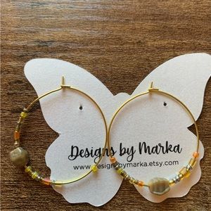 Handmade hoop earrings